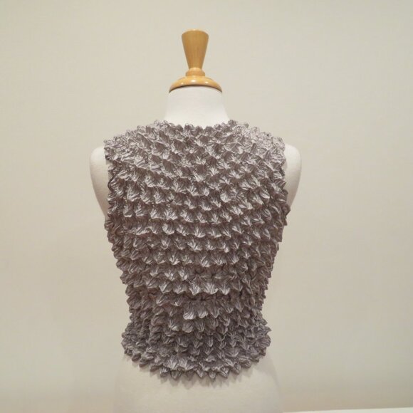 Women F.C One Size Fits Most Bubble Crinkle Popcorn Sleeveless Stretchy Tank Top - Picture 3 of 5